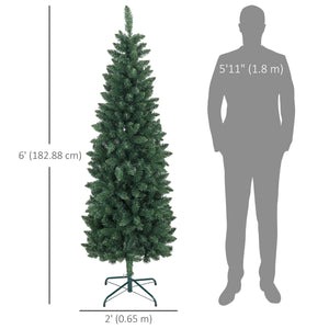 Sapin de Noël artificiel de 6 pieds de haut avec 479 branches et base en acier