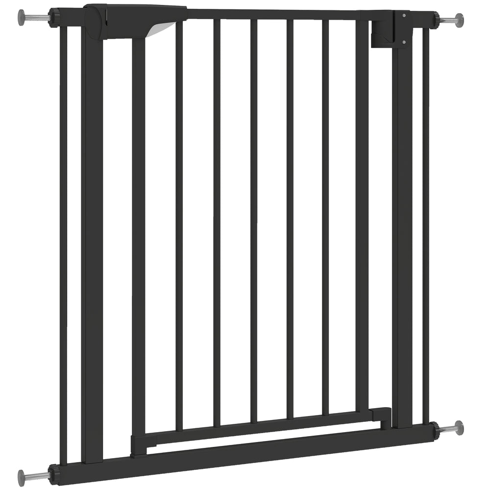 Barrière de sécurité avec fermeture automatique, noire