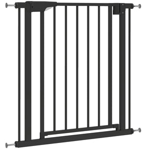 Self-closing safety gate, black