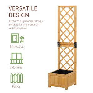 Set of 2 raised flower boxes with trellis