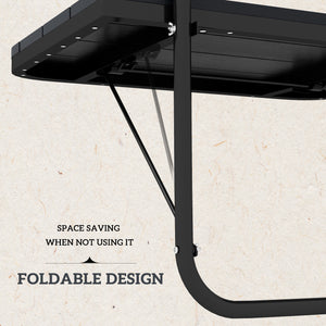 Table suspendue d'extérieur, table de balcon réglable, noir