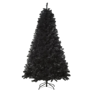 Sapin de Noël artificiel noir de 6 pieds non éclairé