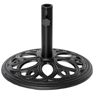 Support de parasol pour terrasse, compatible avec mât de 3,8 cm de diamètre et 5,1 cm de diamètre, noir