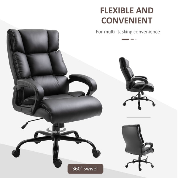 Sturdy ergonomic office chair, black