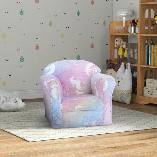 Chaise pour tout-petits, design féerique lumineux, cadre en bois, de 18 à 36 mois, multicolore