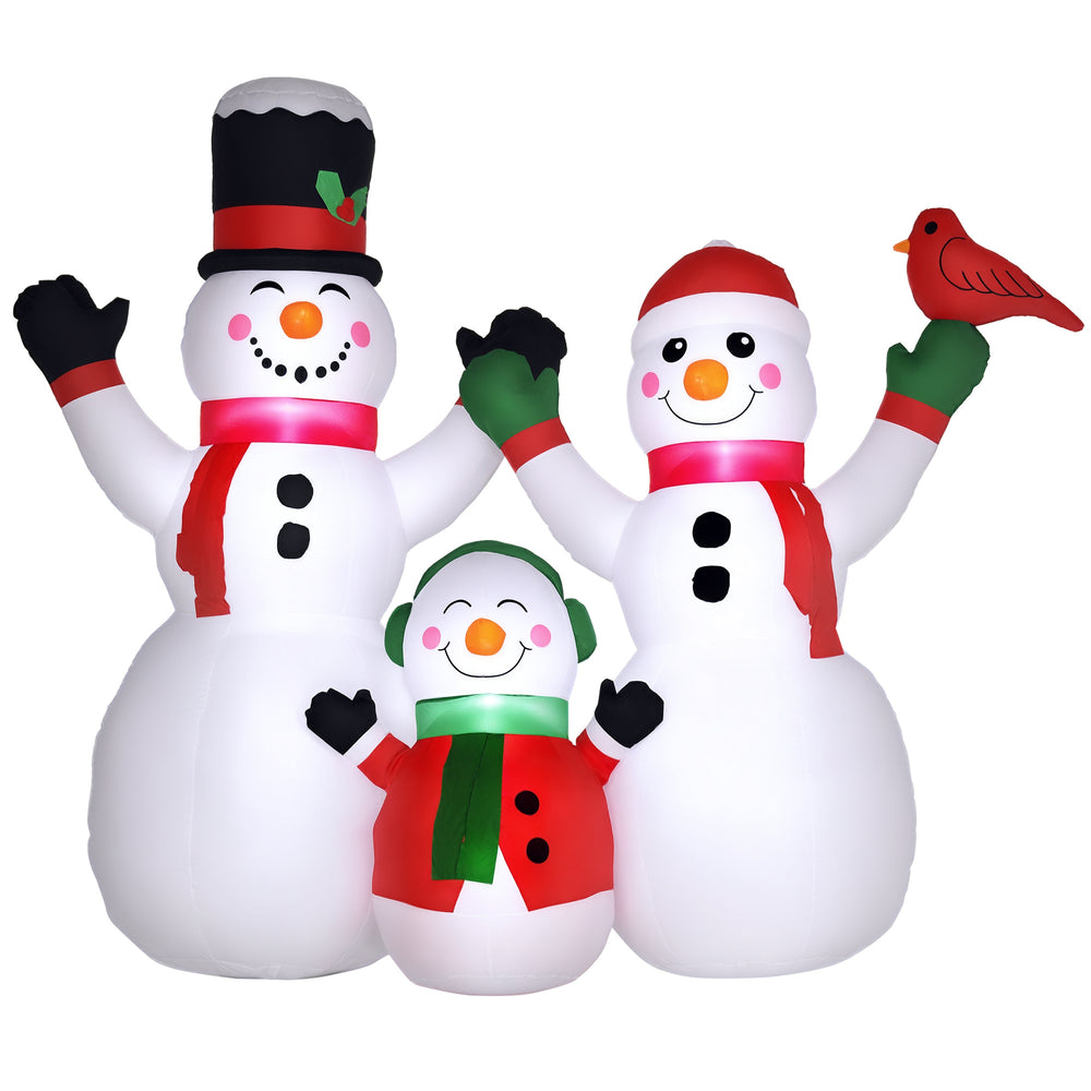 Family of 2.4m inflatable snowmen