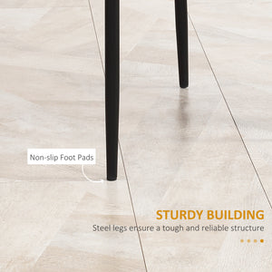 Set of 4 chairs with high backrests, faux leather upholstery and steel legs, black