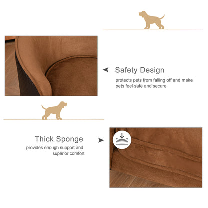Canapé surélevé pour chien avec coussin amovible et lavable