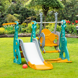 Ensemble de toboggan et balançoire 4 en 1 pour enfants