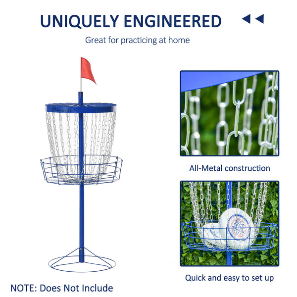 Panier d'entraînement portable pour disc golf, bleu foncé