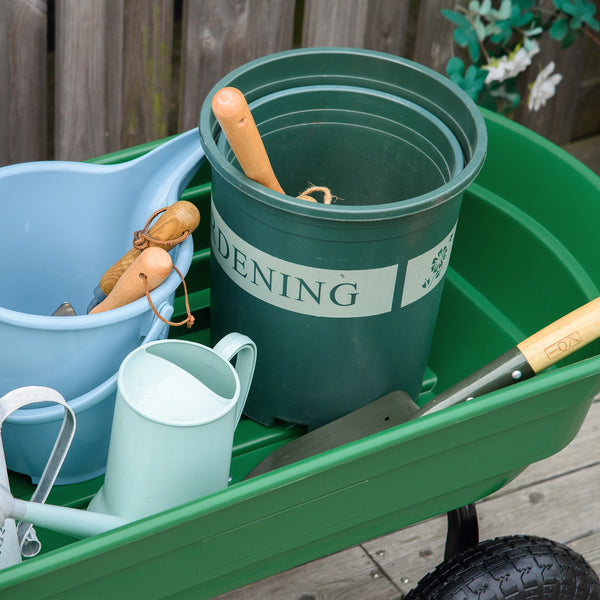 Chariot de jardin en acier avec poignée et pneus pneumatiques de 10 po