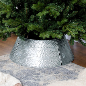 Cache-pied pour sapin de Noël de 66 cm avec motif flocon de neige