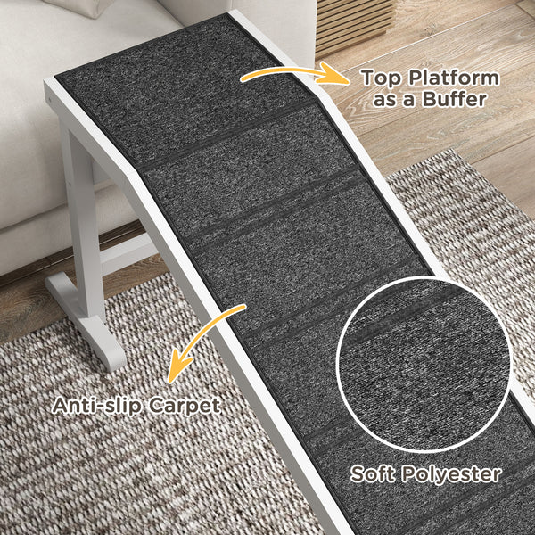 Pet ramp with anti-slip mat