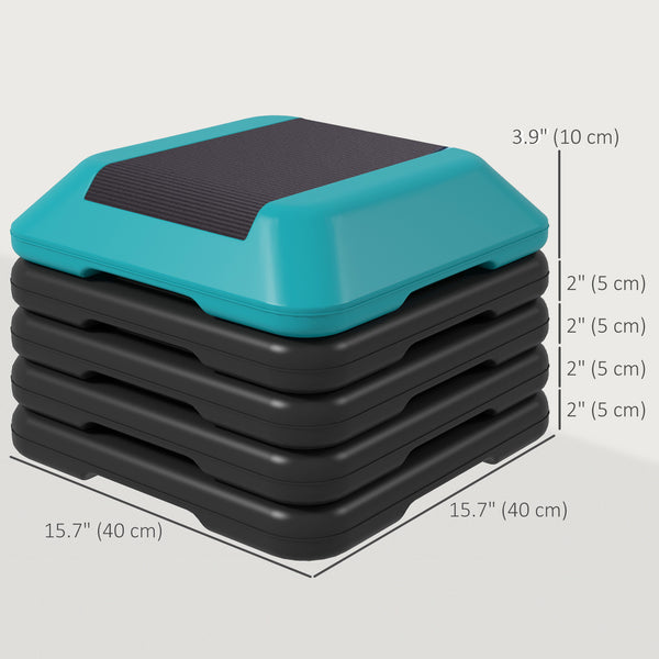 Stepper réglable en hauteur à 5 niveaux bleu