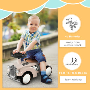 Classic Slide Car for Toddlers 18-36 Months, Cream White