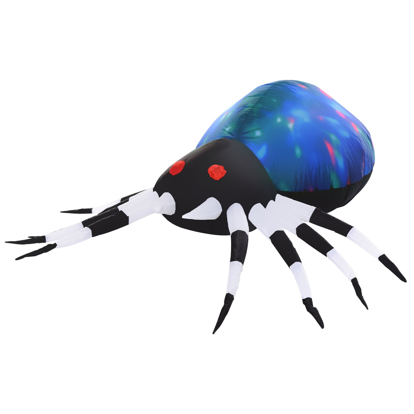 Halloween géant effrayante araignée gonflable 1,5 m soufflée à l'air avec éclairage LED