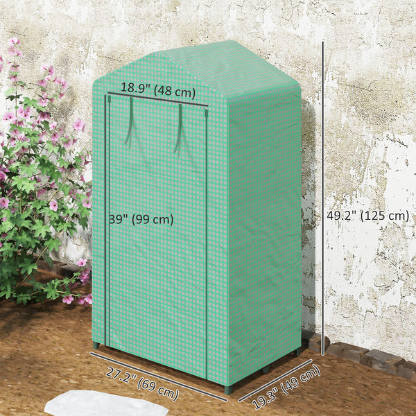 3-tier mini greenhouse with fixing clips