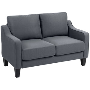 Canapé moderne 2 places avec ressorts ensachés, gris anthracite