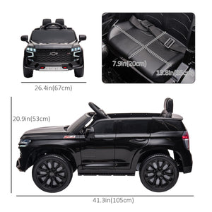 Chevrolet Tahoe Licensed 12V with Parental Remote, Black