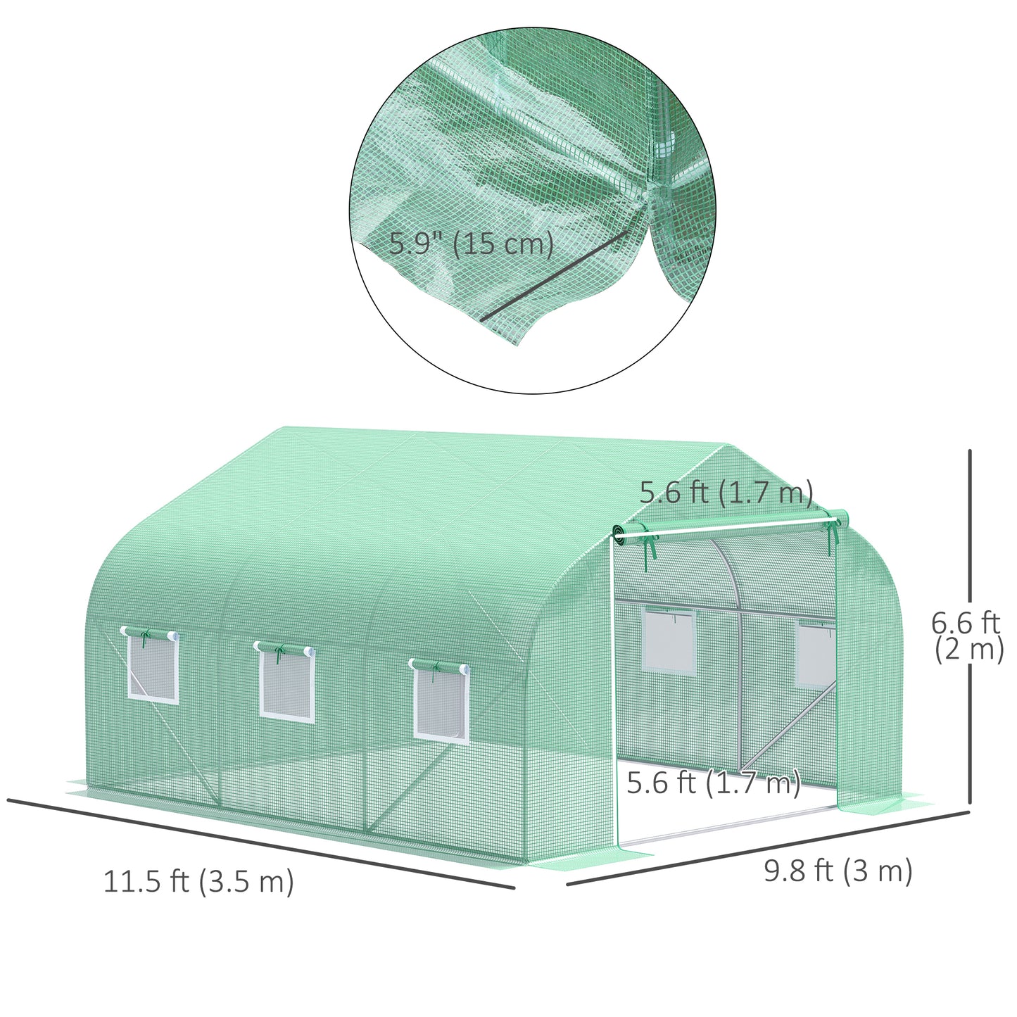 Outsunny Outdoor Greenhouse, Walk-in Greenhouse, Portable Greenhouse, Greenhouse for Garden Plants, Flowers and Seeds, with Premium Steel Frame 4.7