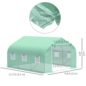 Walk-in greenhouse with premium steel frame