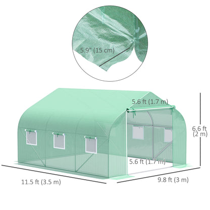 Outsunny Outdoor Greenhouse, Walk-in Greenhouse, Portable Greenhouse, Greenhouse for Garden Plants, Flowers and Seeds, with Premium Steel Frame 4.7