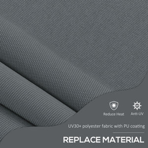 Store banne rétractable manuel de 6,6 x 3,9 pieds, gris foncé