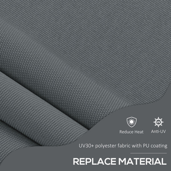 Store banne rétractable manuel de 6,6 x 3,9 pieds, gris foncé