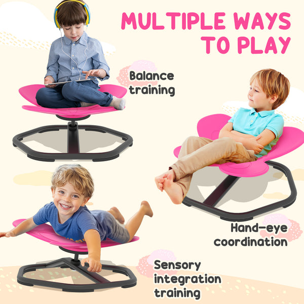 Pink Butterfly Children's Swivel Chair