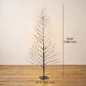 Arbre lumineux givré 6 pi, 328 DEL blanc chaud