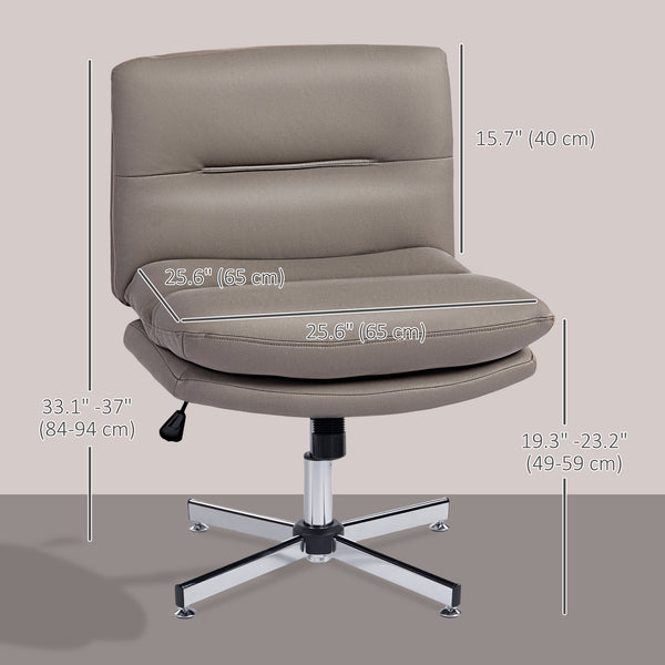 Office chair without armrests, grey