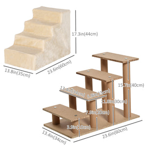 4-Step Pet Ramp with Removable Cover, Beige