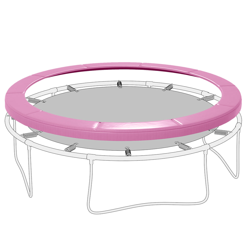 Soozier 12FT Trampoline Spring Cover, Trampoline Pad Replacement, Waterproof and Tear-Resistant, All-Weather Trampoline Accessories, Pink