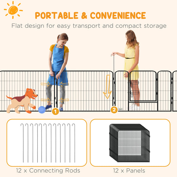 Dog park with gate and 12 panels