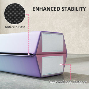 Poutre d'équilibre pliable de 2,3 m avec base antidérapante, multicolore