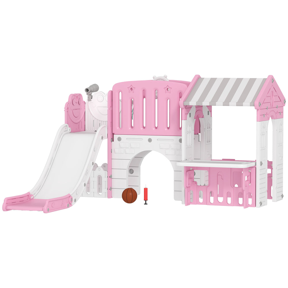 Toboggan 7 en 1 pour tout-petits, rose