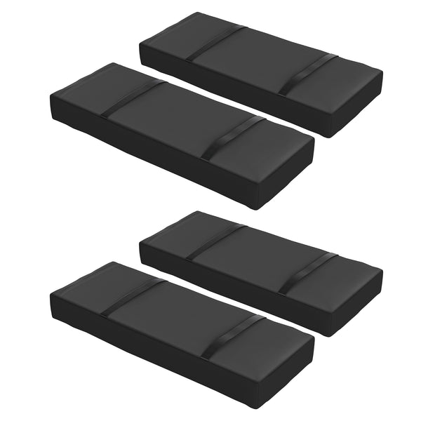 Lot de 4 sacs de lestage pour pied de parasol avec poignées, noir