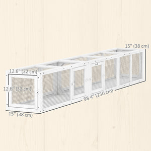 Tunnel pour chat modulable, blanc