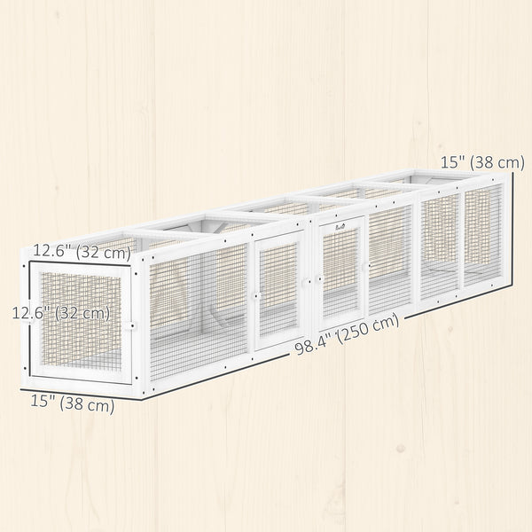 Tunnel pour chat modulable, blanc