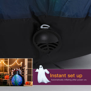 Halloween géant effrayante araignée gonflable 1,5 m soufflée à l'air avec éclairage LED