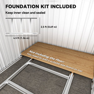 Metal garden shed, dark grey