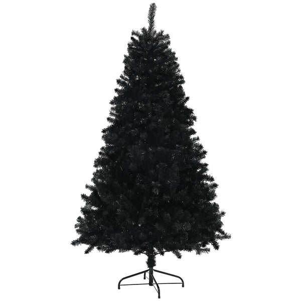 Sapins de Noël artificiels noir de 5 pieds avec ouverture automatique