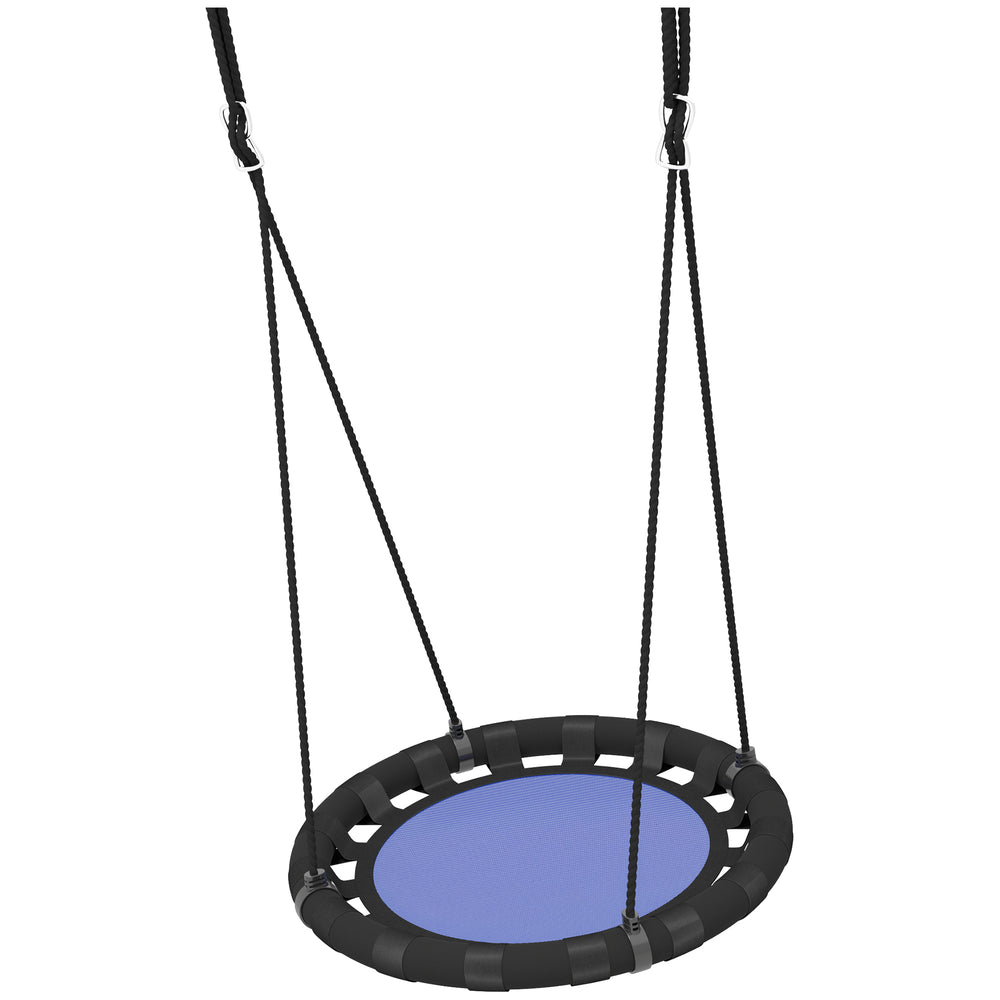 Balançoire de 61 cm pour enfants avec cordes de suspension réglables, bleu