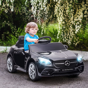 Voiture 12 V avec télécommande parentale et deux moteurs, noir