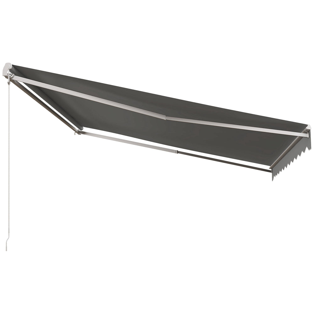Store pare-soleil rétractable électrique 13' x 10' avec télécommande pour terrasse, gris clair