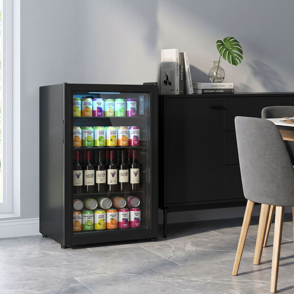 Réfrigérateur à boissons 3,2 pi³, 128 canettes, noir