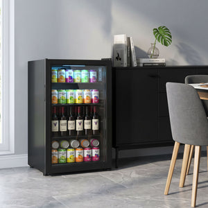Réfrigérateur à boissons 3,2 pi³, 128 canettes, noir