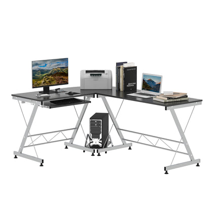 L-shaped computer desk, home office furniture