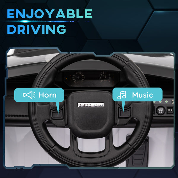 Land Rover Discovery Sport 12 V sous licence avec télécommande, blanc