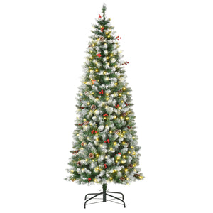 Sapin de Noël en forme de crayon givré de 6 pieds